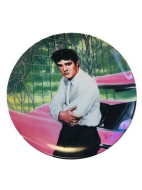 Vintage Elvis Presley Plate Looking at a Legend 1988 Delphi #1028k
